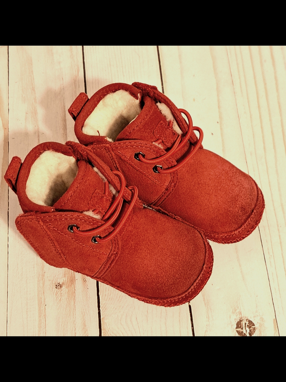 UGG Baby Neumel Red Baby Booties NIB
